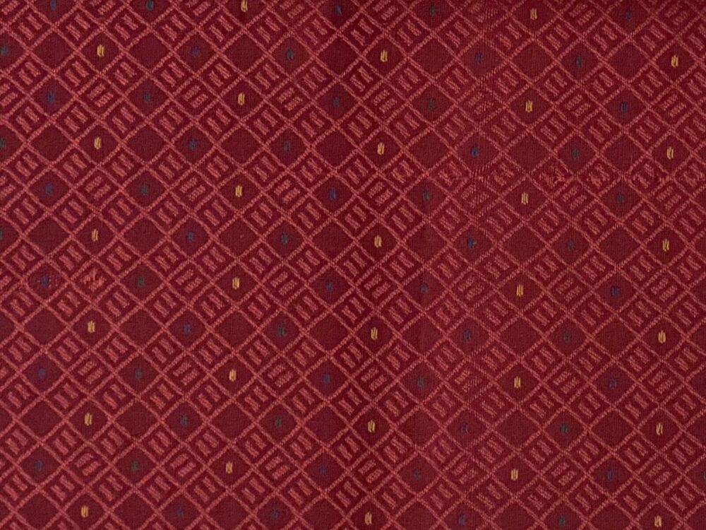 Burgundy Diamond Print Upholstery Fabric 2 Yards Decorator Navy Green Gold